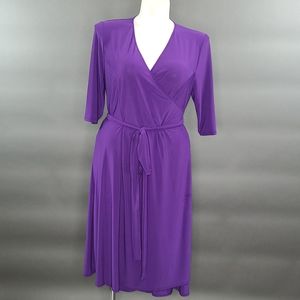 Sz 2 (18/20) Purple Wrap Dress
